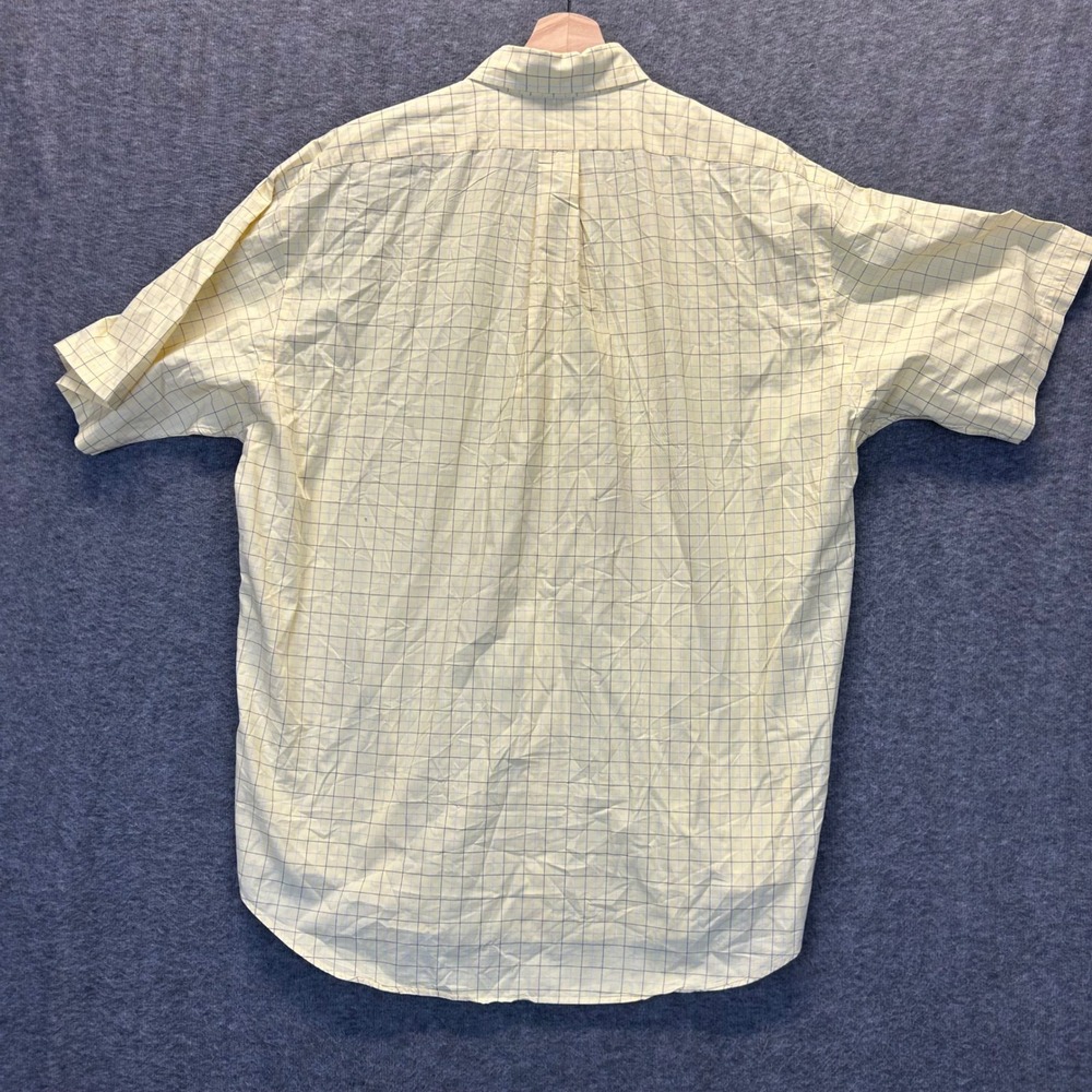 Ralph Lauren Blake Mens Large Yellow Windowpane Check Short Sleeve Shirt - Picture 3 of 6